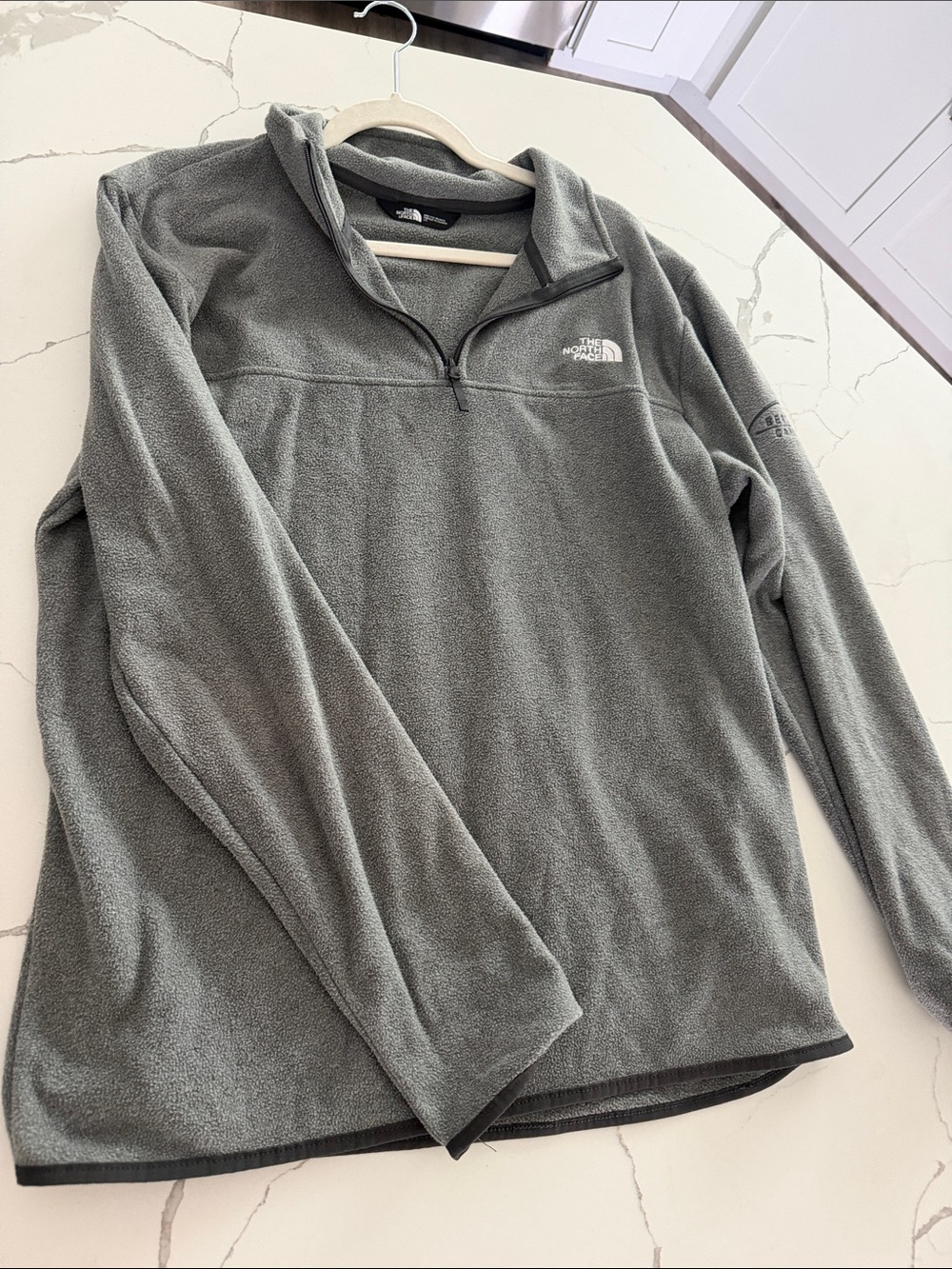 The North Face Men’s Gray Zip-Up Fleece Pullover